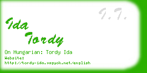 ida tordy business card